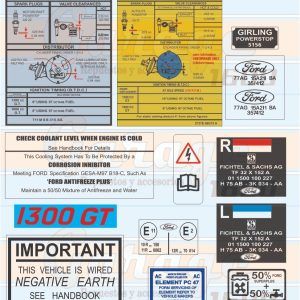 Juego De Stickers Ford Escort Mk1
