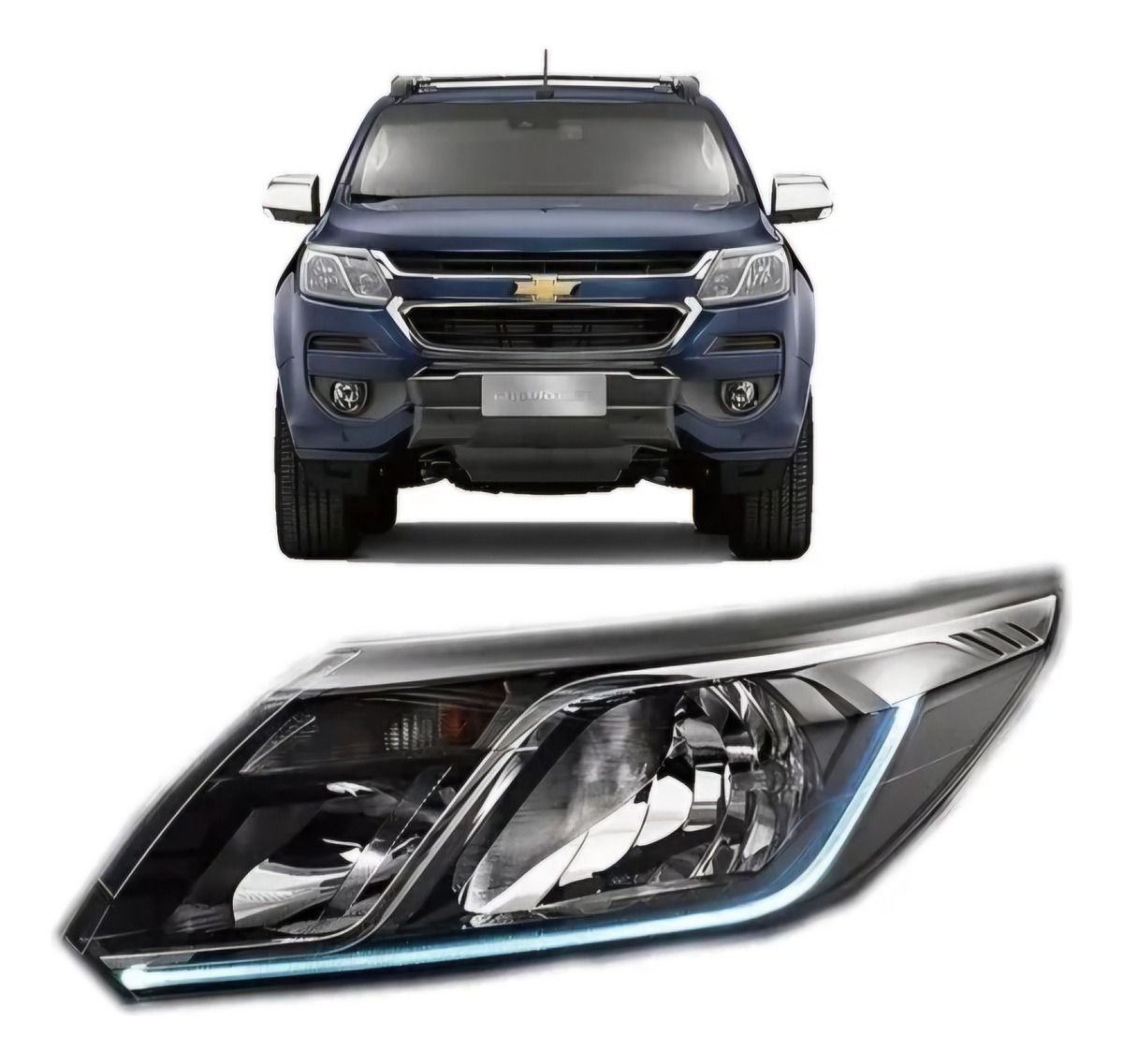 Semioptica Chevrolet S10 Led 2017 A 2024 Izquierda