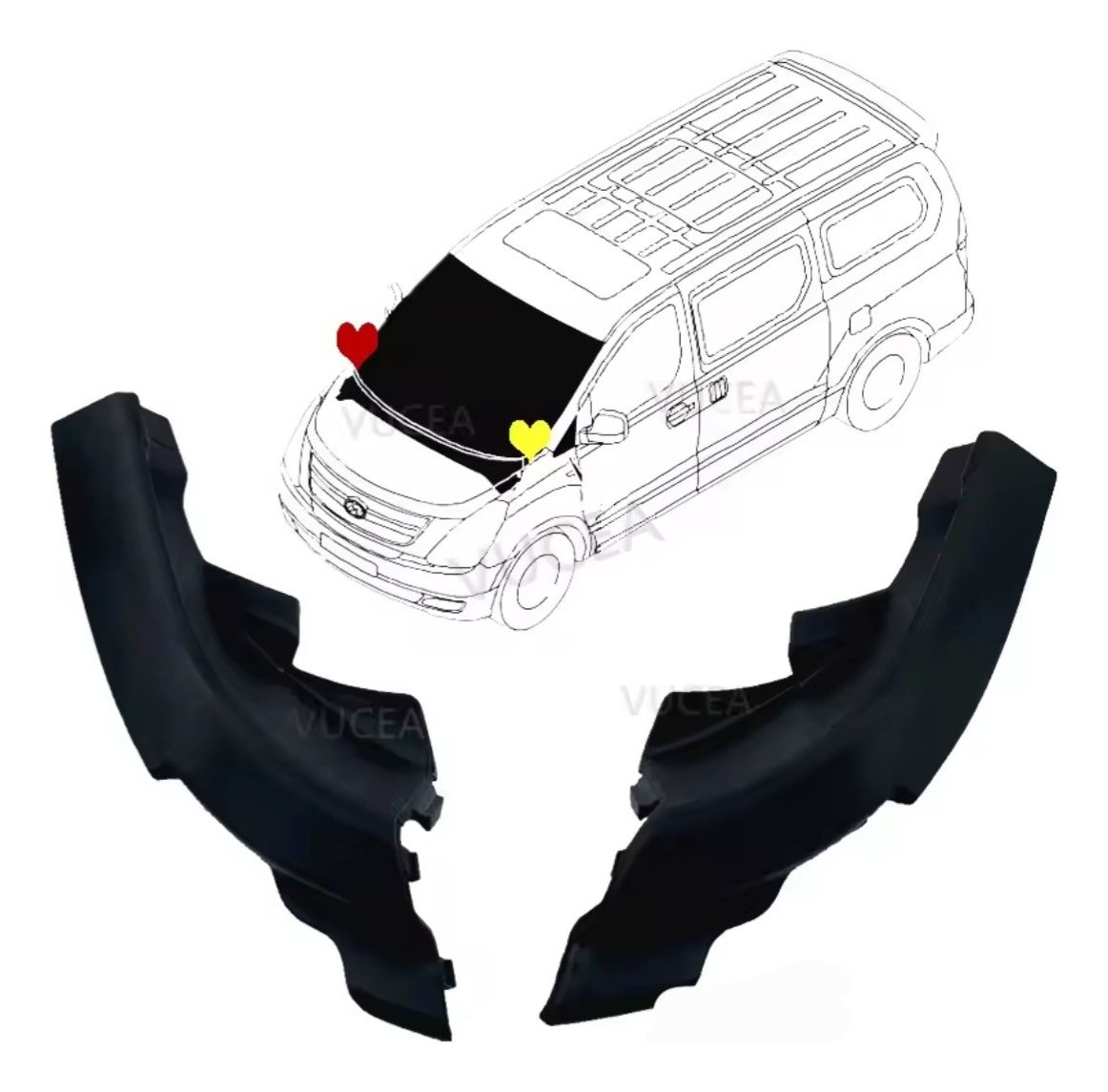 Moldura Delantera Hyundai H1 Derecha