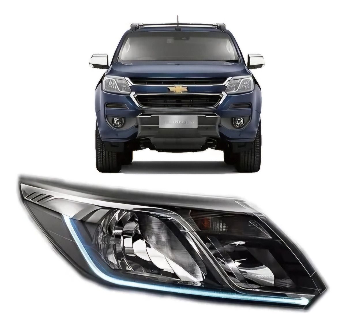 Semioptica Chevrolet S10 Led 2017 A 2024 Derecha