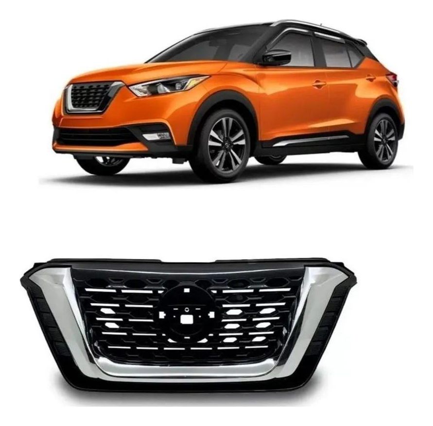 Careta Nissan Kicks 2017 A 2021 Negra Cromada