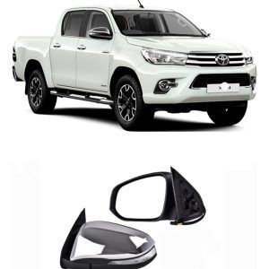 Espejo Toyota Hilux 2016 2023 Izquierdo Cromado Luz
